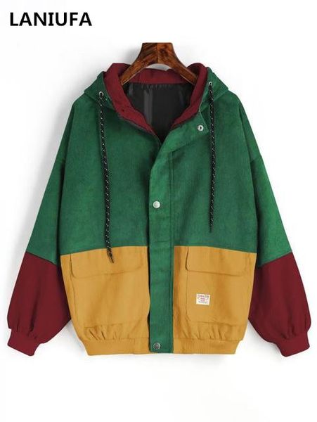 autumn outerwear coats jackets women long sleeve corduroy patchwork oversize zipper jacket windbreaker coats women jackets mujer, Black;brown
autumn outerwear coats jackets women long sleeve corduroy patchwork oversize zipper jacket windbreaker coats women jackets mujer, Black;brown