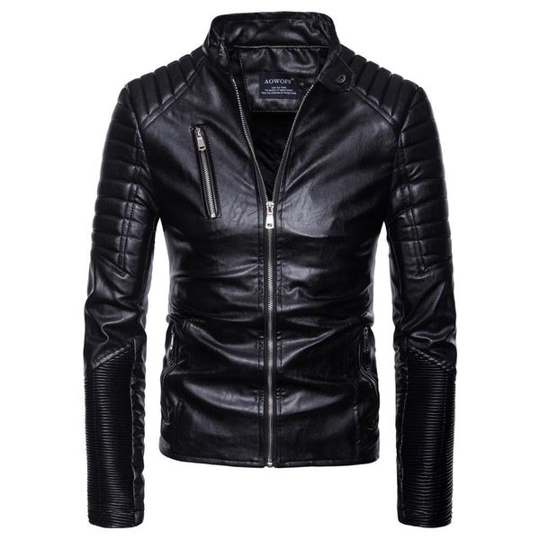 mens leather autumn winter casual long sleeve solid stand motorcycle leather coat asian size s-2xl, Black
mens leather autumn winter casual long sleeve solid stand motorcycle leather coat asian size s-2xl, Black