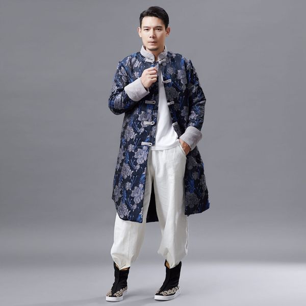 ropa para hombre casual 2018 winter new cut flowers long cotton padded jacket retro ethnic style thickening male parkas xxl d067, Black
ropa para hombre casual 2018 winter new cut flowers long cotton padded jacket retro ethnic style thickening male parkas xxl d067, Black