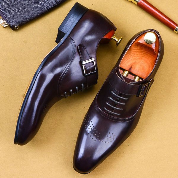 2019 mens italian dress shoes genuine leather handmade men monk shoe office formal wedding party mens oxford shoes, Black
2019 mens italian dress shoes genuine leather handmade men monk shoe office formal wedding party mens oxford shoes, Black
