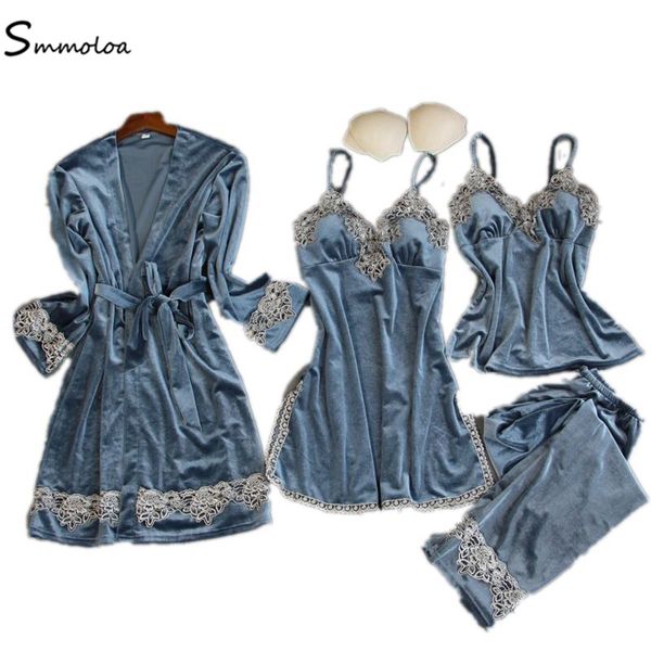smmoloa women robe gown sets lace bathrobe + pajamas 4 pieces sleepwear women sleep set, Black;red
smmoloa women robe gown sets lace bathrobe + pajamas 4 pieces sleepwear women sleep set, Black;red