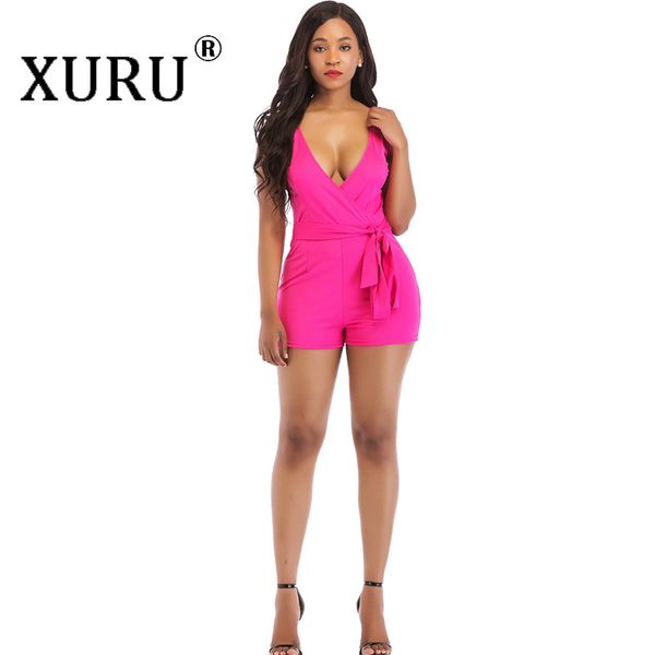 xuru deep v-neck shorts 2019 summer new fashion women's sling jumpsuit, Black;white
xuru deep v-neck shorts 2019 summer new fashion women's sling jumpsuit, Black;white