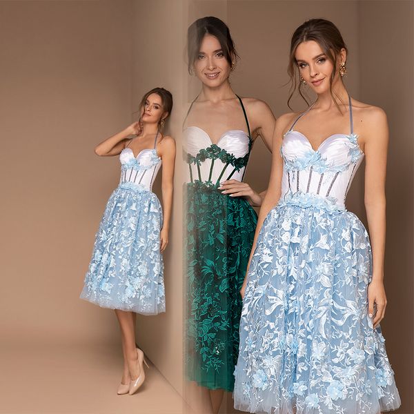 modest blue sliviamo a line prom dress halter sleeveless lace up lace applique hand made flower party dress knee length robes de soirée, Black
modest blue sliviamo a line prom dress halter sleeveless lace up lace applique hand made flower party dress knee length robes de soirée, Black