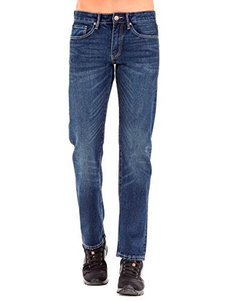 hontoute men's classic business jeans 5-pocket relaxed fit straight leg mid waist denim jeans, Blue
hontoute men's classic business jeans 5-pocket relaxed fit straight leg mid waist denim jeans, Blue