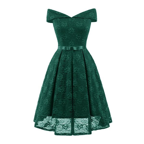 women slash neck lace dress off the shoulder bow pleated a-line summer dress for bridesmaid vintage party club dresses, Black;gray
women slash neck lace dress off the shoulder bow pleated a-line summer dress for bridesmaid vintage party club dresses, Black;gray