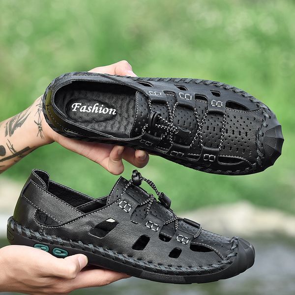 cow split leather luxury sandals men shoes mens sandles summer outdoor garden shoes men new 2019 sandalias hombre, Black
cow split leather luxury sandals men shoes mens sandles summer outdoor garden shoes men new 2019 sandalias hombre, Black
