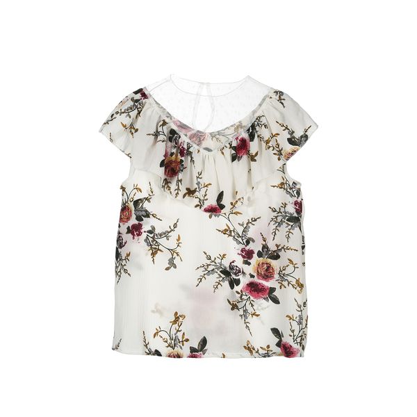 women summer short sleeve blouse ladies floral loose shirts casual clothes 2019 chiffon lace clothing, White
women summer short sleeve blouse ladies floral loose shirts casual clothes 2019 chiffon lace clothing, White