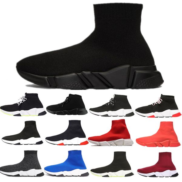 new arrivlas designers fashion luxurys for women men speed trainer off red triple black flat casual shoes sock boots mens shoes ship