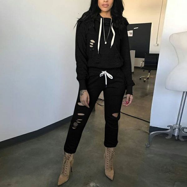 women's sports suit womens tracksuit 2019 autumn winter casual ragged long sleeve pullove sport +long pants set #d, White;black
women's sports suit womens tracksuit 2019 autumn winter casual ragged long sleeve pullove sport +long pants set #d, White;black