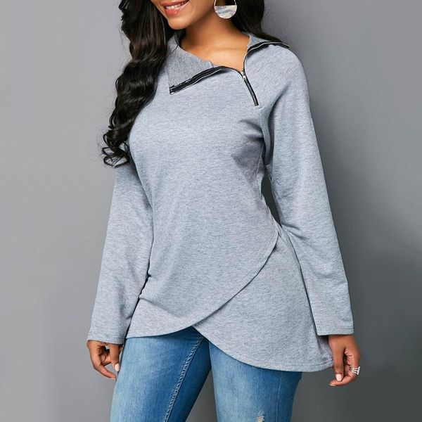 sudadera mujer ropa mujer chic otoño cuello alto con cremallera diagonal frente cruzada envuelta sudadera, Black
sudadera mujer ropa mujer chic otoño cuello alto con cremallera diagonal frente cruzada envuelta sudadera, Black