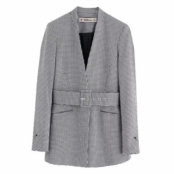 women's suit 2019 autumn new fashion casual temperament loose plaid belt small suit trousers two-piece, White;black
women's suit 2019 autumn new fashion casual temperament loose plaid belt small suit trousers two-piece, White;black
