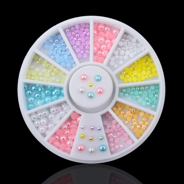 1 wheel mix sizes nail pearls 3mm/4mm/5mm 12 colors mix glitter nail rhinestone pearls decoration art stickers tools nrw017, Silver;gold
1 wheel mix sizes nail pearls 3mm/4mm/5mm 12 colors mix glitter nail rhinestone pearls decoration art stickers tools nrw017, Silver;gold