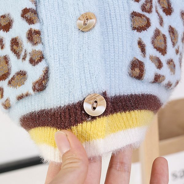 new products autumn and winter korean-style children daughter children's sweater leopord pattern cardigan long sleeve crew neck, White
new products autumn and winter korean-style children daughter children's sweater leopord pattern cardigan long sleeve crew neck, White
