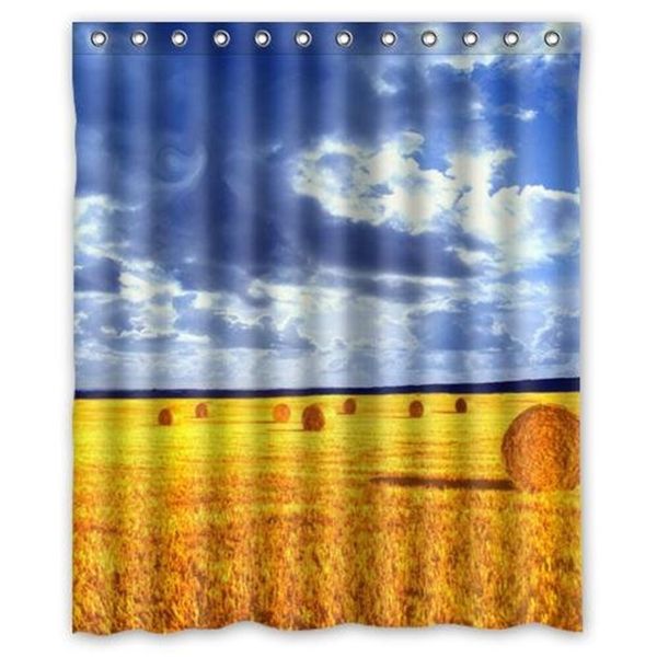 blue sky golden hay bales waterproof bathroom fabric shower curtain,bathroom decor
blue sky golden hay bales waterproof bathroom fabric shower curtain,bathroom decor