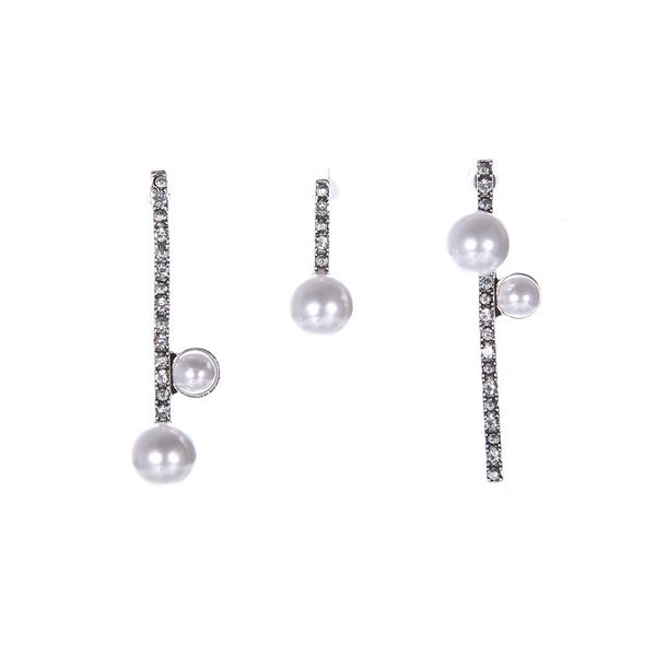 1 set earrings asymmetry geometric pearl retro form with rhinestone classic creative earrings fashion luxury design, Golden;silver
1 set earrings asymmetry geometric pearl retro form with rhinestone classic creative earrings fashion luxury design, Golden;silver
