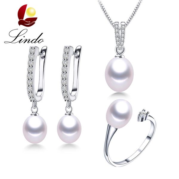 lindo selling 925 sterling silver wedding jewelry sets women elegant natural freshwater pearl 3 pcs earrings+pendants+ring, Black
lindo selling 925 sterling silver wedding jewelry sets women elegant natural freshwater pearl 3 pcs earrings+pendants+ring, Black