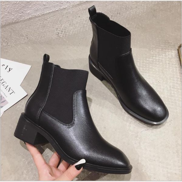 autumn and winter new thick with a single boot with thick platform handsome martin boots female british wind boots, Black
autumn and winter new thick with a single boot with thick platform handsome martin boots female british wind boots, Black