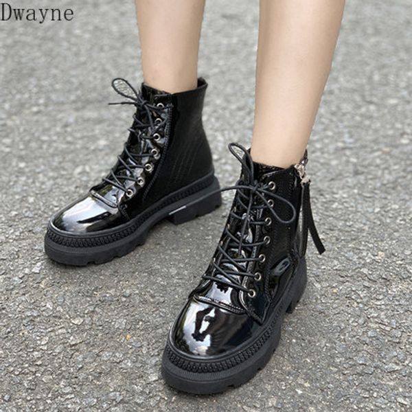 boots female 2021 wild patent leather short tube thin and thick platform motorcycle, Black
boots female 2021 wild patent leather short tube thin and thick platform motorcycle, Black