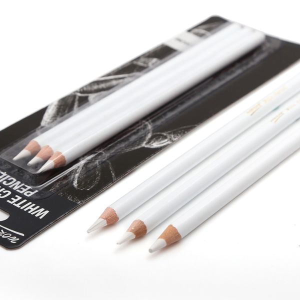 Professional 3pcs White Sketch Charcoal Pencils Standard Pencil Drawing Pencils Set For School Tool Painting Art Supplies