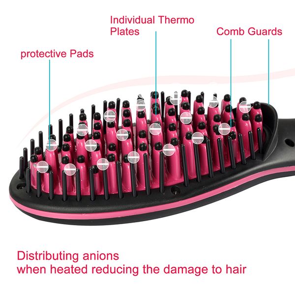 peine ceramic hair straightener brush hair electric comb flat iron peine digital heating anti-static hair brush styling tool, Black
peine ceramic hair straightener brush hair electric comb flat iron peine digital heating anti-static hair brush styling tool, Black