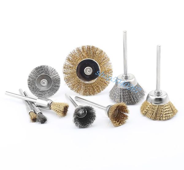 10 pcs/set stainless steel wire wheel brushes for metal derusting wood carving clean polishing grinder dremel accessories
10 pcs/set stainless steel wire wheel brushes for metal derusting wood carving clean polishing grinder dremel accessories