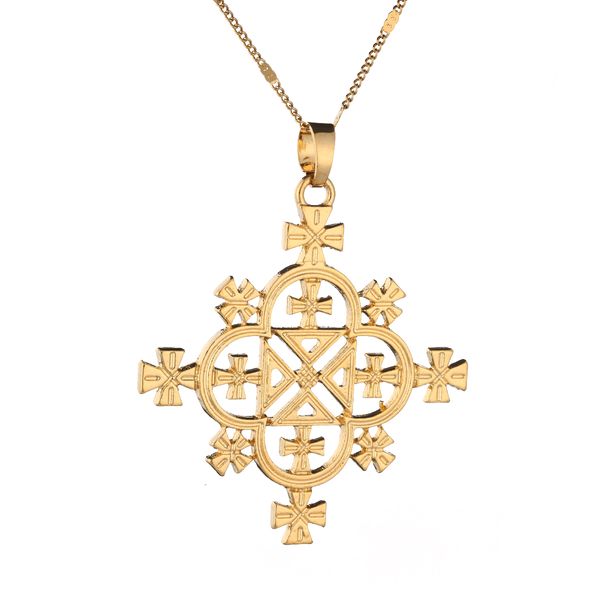 ethiopia fashion cross pendant necklace gold color jewelry coptic cross chain jewelry, Silver
ethiopia fashion cross pendant necklace gold color jewelry coptic cross chain jewelry, Silver