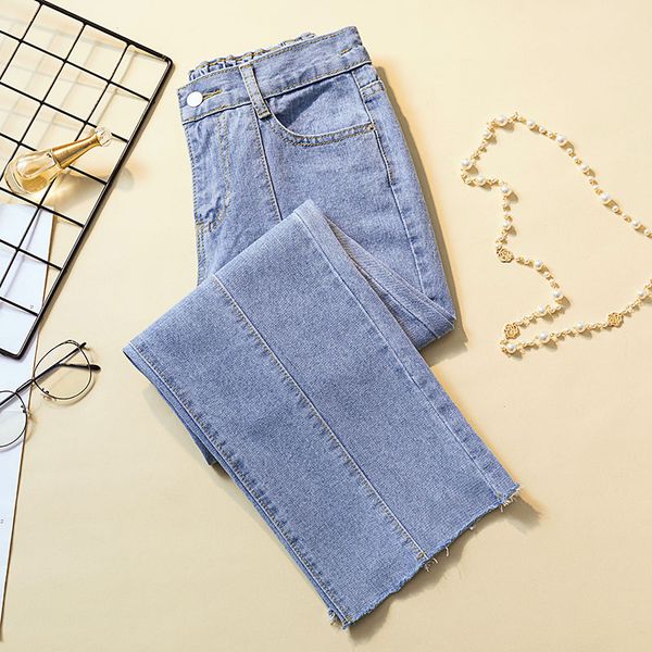 large size jeans female korean version of loose ankle length denim pants female high waist fashion casual straight slim jeans, Blue
large size jeans female korean version of loose ankle length denim pants female high waist fashion casual straight slim jeans, Blue