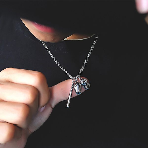 m mism 2019 new fashion men necklace stainless steel baseball glove hat necklace pendant chain muince fir, Silver
m mism 2019 new fashion men necklace stainless steel baseball glove hat necklace pendant chain muince fir, Silver