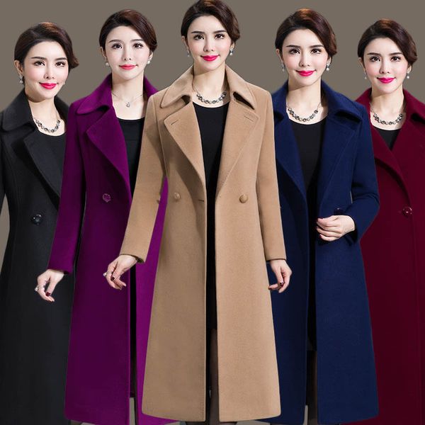 plus size 5xl casual women woolen coat 2019 autumn winter single breasted wide-waisted turn-down collar waist female wool blends, Black
plus size 5xl casual women woolen coat 2019 autumn winter single breasted wide-waisted turn-down collar waist female wool blends, Black