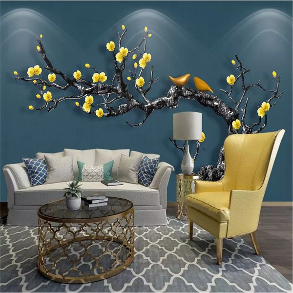 chinese wrought iron embossed plum blossoms birds blue background 3d mural wallpaper modern minimalist home decor wall paper 3d
chinese wrought iron embossed plum blossoms birds blue background 3d mural wallpaper modern minimalist home decor wall paper 3d
