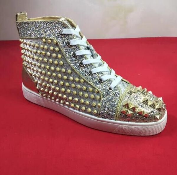 luxury sneaker spikes sneakers studs pik pik toe rivets red bottom shoes for women,men high casual walking party fashion man eu 35-47, Black
luxury sneaker spikes sneakers studs pik pik toe rivets red bottom shoes for women,men high casual walking party fashion man eu 35-47, Black