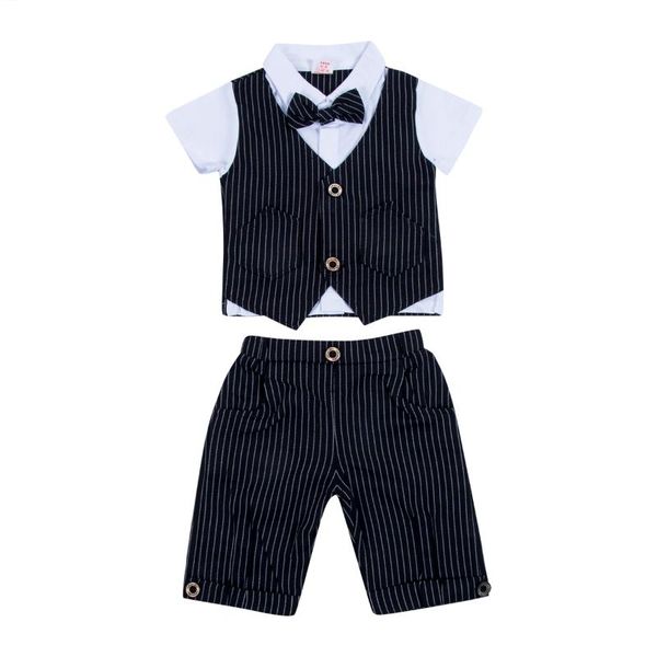 gentleman fashion toddler baby boys clothes sets short sleeve turn-down collar striped t-shirts +shorts formal sets fit 0-4y, White
gentleman fashion toddler baby boys clothes sets short sleeve turn-down collar striped t-shirts +shorts formal sets fit 0-4y, White