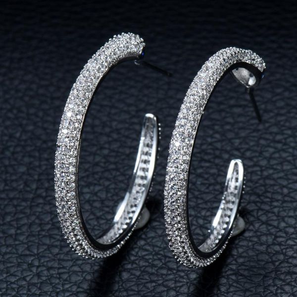 hibride trendy cubic zirconia mirco pave hoop earrings for women fashion circle bridal wedding accessories bijoux e-886, Golden;silver
hibride trendy cubic zirconia mirco pave hoop earrings for women fashion circle bridal wedding accessories bijoux e-886, Golden;silver