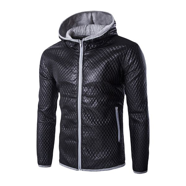 корейского стиль плед quilted люди хлопка пальто slim fit contrast цвет с капюшоном кожаных пальто, Black
корейского стиль плед quilted люди хлопка пальто slim fit contrast цвет с капюшоном кожаных пальто, Black