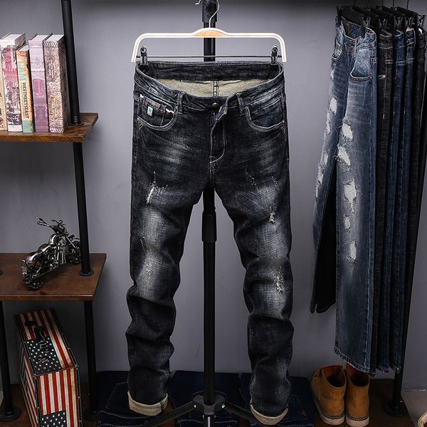 italian style fashion men's jeans slim fit cotton ripped jeans denim pants brand designer classical men, Blue
italian style fashion men's jeans slim fit cotton ripped jeans denim pants brand designer classical men, Blue