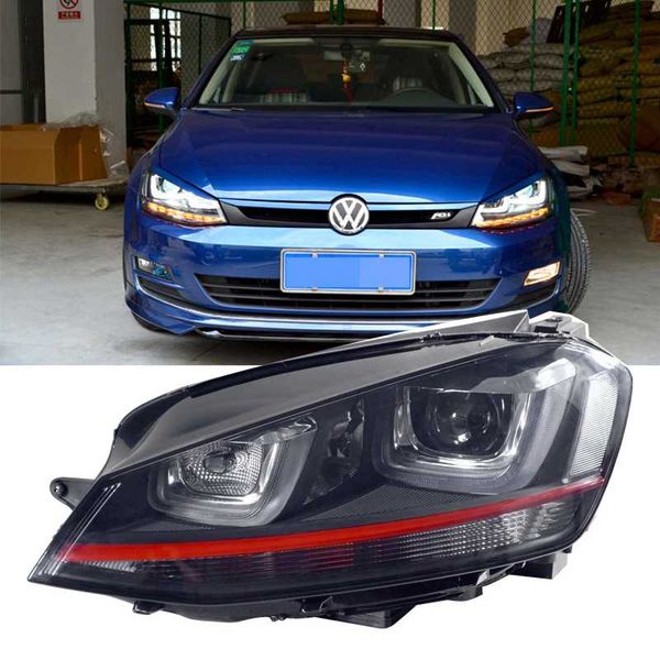 

car styling for golf7 headlights golf 7 7 led headlight drl lens double beam h7 hid xenon bi xenon lens