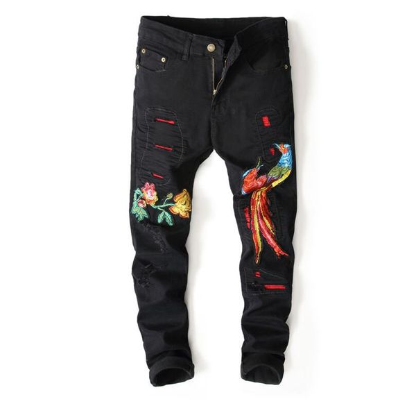motorcycle jeans men broken hole embroidered phoenix jeans men trousers male denim pants masculino bl original design, Blue
motorcycle jeans men broken hole embroidered phoenix jeans men trousers male denim pants masculino bl original design, Blue