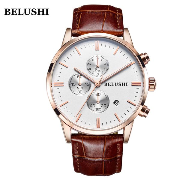 men's watch quartz wristwatches men leather chronograph man clock sport male watch wrist relogio masculino, Slivery;brown 
men's watch quartz wristwatches men leather chronograph man clock sport male watch wrist relogio masculino, Slivery;brown