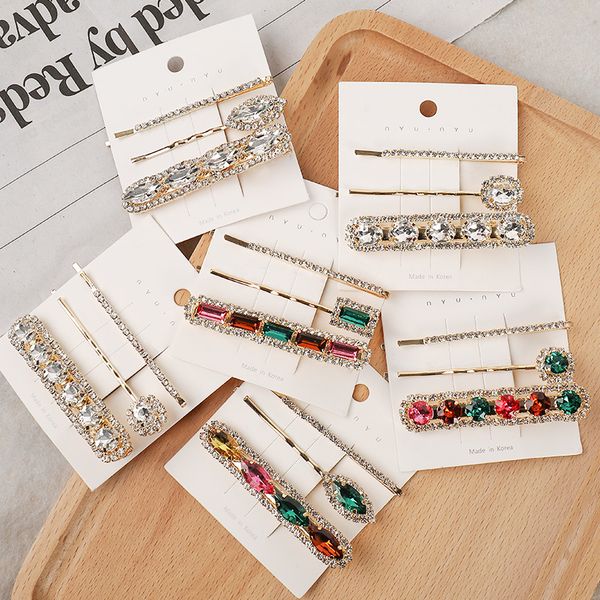 2020 new 3pcs/set women luxury shining crystal geometric barrettes sweet hair clips headband hairpins fashion hair accessories
2020 new 3pcs/set women luxury shining crystal geometric barrettes sweet hair clips headband hairpins fashion hair accessories