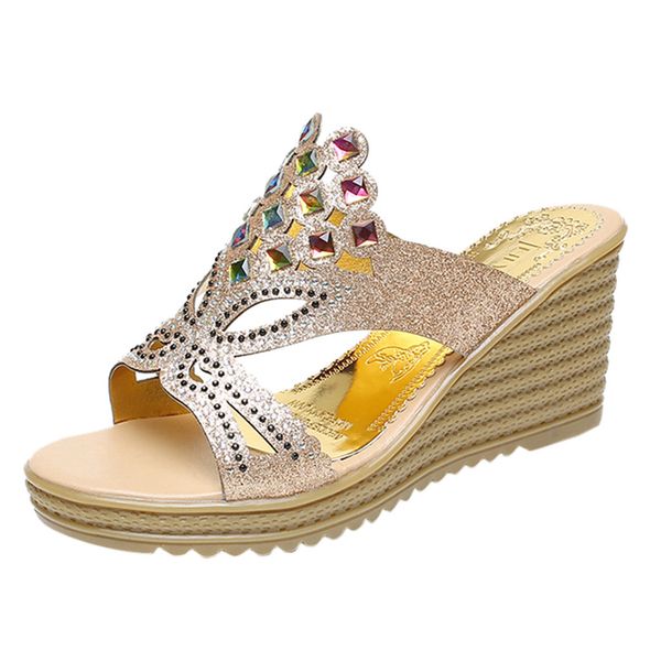 women fashion casual crystal platforms high heel slippers outdoor wedges shoe leisure british wind wedge heel beach shoe mar 11, Black
women fashion casual crystal platforms high heel slippers outdoor wedges shoe leisure british wind wedge heel beach shoe mar 11, Black