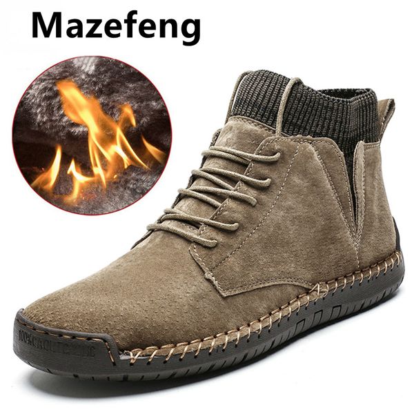 brand men snow boots winter plush warm men motorcycle boots lace-up non-slip male ankle waterproof autumn man work shoes, Black
brand men snow boots winter plush warm men motorcycle boots lace-up non-slip male ankle waterproof autumn man work shoes, Black