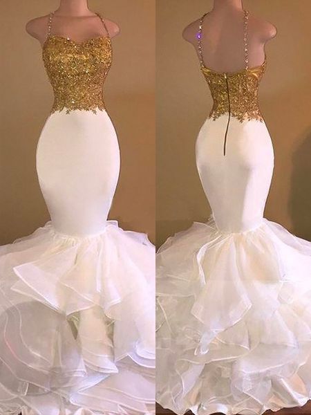 fitted white mermaid prom dresses sequined beaded spaghetti straps sweetheart organza ruffles evening gowns long formal robes de soiree, Black
fitted white mermaid prom dresses sequined beaded spaghetti straps sweetheart organza ruffles evening gowns long formal robes de soiree, Black