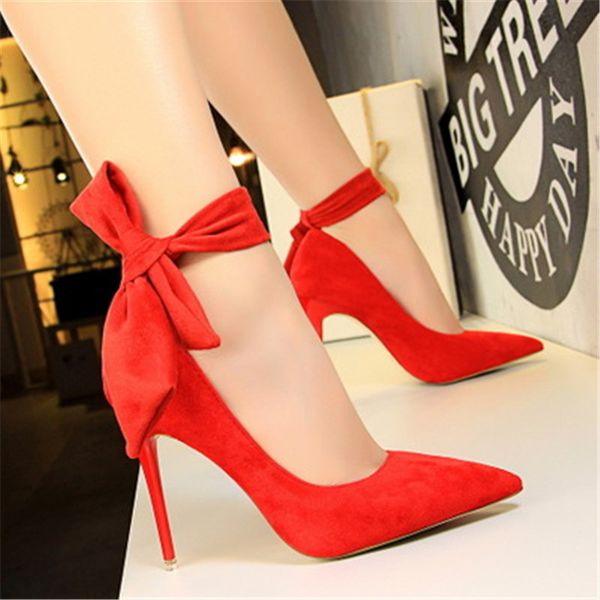 2020 women faux suede ankle strap bow pumps fashion women shoes party wedding super high heel pointed toe ladies shoes, Black
2020 women faux suede ankle strap bow pumps fashion women shoes party wedding super high heel pointed toe ladies shoes, Black