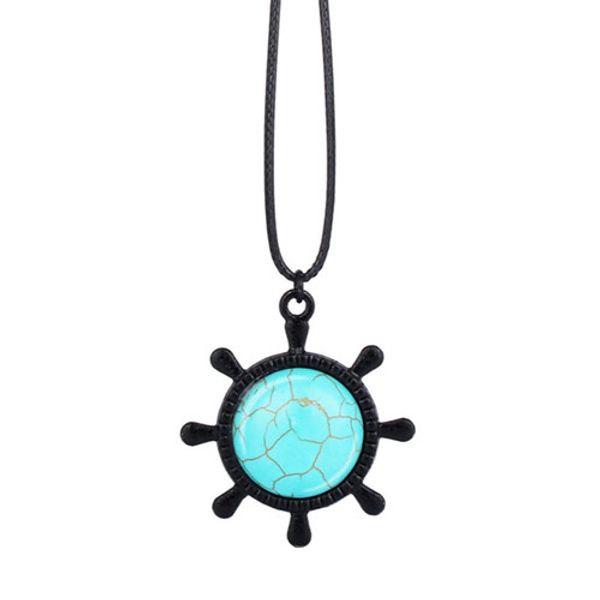 wholesale 10 pcs gun black plated wheel of life pendant green turquoise stone necklace personalized jewelry, Silver
wholesale 10 pcs gun black plated wheel of life pendant green turquoise stone necklace personalized jewelry, Silver