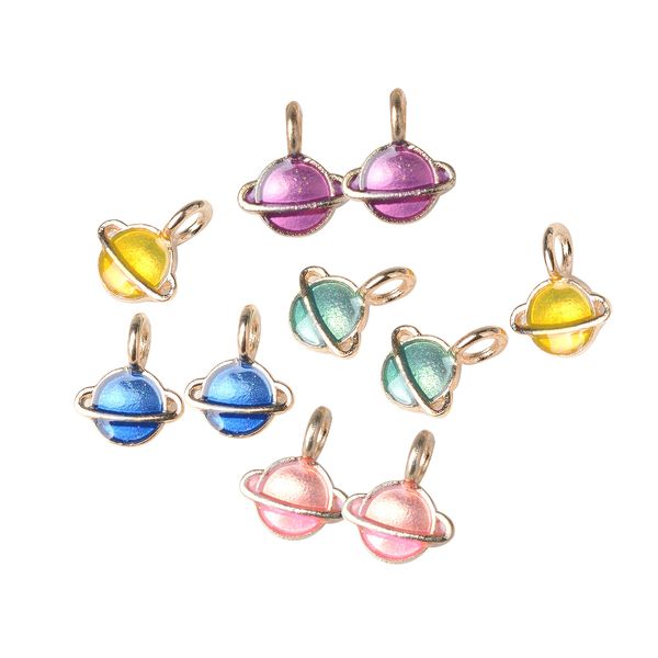 10 piece mixed color alloy planet shape pendants charms jewelry making findings, Black
10 piece mixed color alloy planet shape pendants charms jewelry making findings, Black