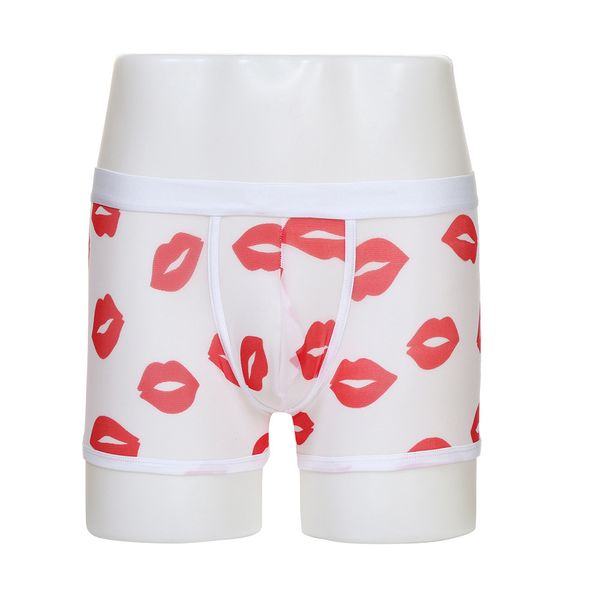 men boxer underwear mesh transparent lip print lingerie breath comfortable bulge pouch boxer gay underwear cueca masculina, Black;white
men boxer underwear mesh transparent lip print lingerie breath comfortable bulge pouch boxer gay underwear cueca masculina, Black;white