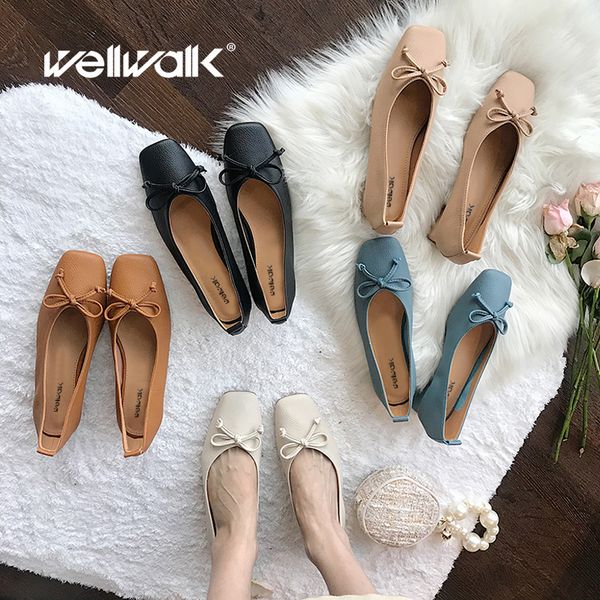 

woman pumps slip on square toe shallow mouth bow bowknot butterfly low chunky heels soft comfortable casual work shoes office, Black