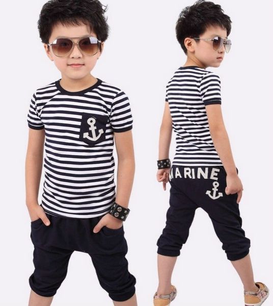 wholesale striped summer clothing sets kids pants + boys navy stripe kids clothes children tracksuit high quality, White
wholesale striped summer clothing sets kids pants + boys navy stripe kids clothes children tracksuit high quality, White