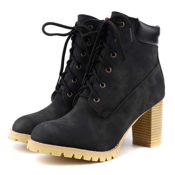 sagace big size roman lace-up women boots high heels short booties shoes ladies casual party women boots, Black
sagace big size roman lace-up women boots high heels short booties shoes ladies casual party women boots, Black