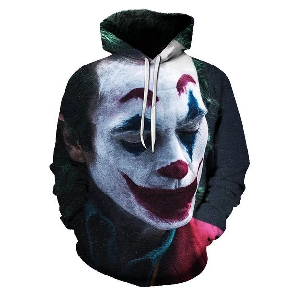 horror movie it clown 3d print hoodie harajuku sweatshirt men freddy jason pullover casual jacket joker brand hoodies 2019, Black
horror movie it clown 3d print hoodie harajuku sweatshirt men freddy jason pullover casual jacket joker brand hoodies 2019, Black